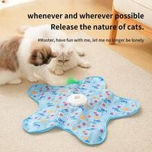 Interactive Cat Toys Rechargeable,Durable Hide And Seek Cat Toys With Moving Concealed Feathers, Squeaky Sound, Automatic Cat Kitten Toy For Indoor Cats & Kittens - View 7