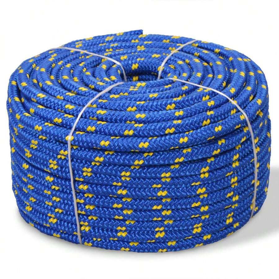 vidaXL Bootsseil Polypropylen 10 mm 250 m Blau Gartenseil, DIY-Projekte mit gedrehtem Seil für drinnen und draußen, Gartenseilbinden, Gartendekorationen, Partys, Boote im Freien - A - Übersicht 1