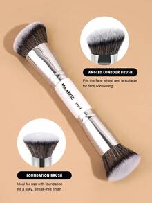 MAANGE 6pcs Professional Makeup Brush Set: Includes Foundation Brush, Blush Brush, Powder Brush, Eyeshadow Brush, Blending Brush, Highlighter Brush, Concealer Brush, And Contour Brush Makeup Tools Kit Beauty Brush Kit Gift For Women & Girl Travel Makeup Brush Set - White - View 10