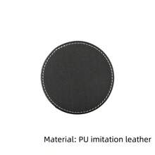 1/3/5/10pcs Set Customized Coasters, Round 10cm PU Leather Coasters With Text/Letter Print, Heat-Resistant Anti-Slip Coasters For Coffee Cups, Tea Cups, Dining Table, Bar, Car, Personalized Gift - Multicolor - View 4