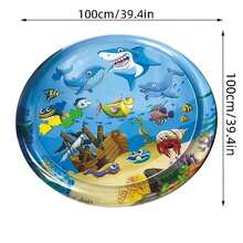 Inflatable Round & Square Cat Sensing Play Mat, Pet Water Bed, Dog & Cat Summer Cooling Mat, Animal Water Sensing Play Mat, Water Bed Mat, Thick PVC Anti-Scratch, Cooling & Comfortable Pet Pad - Multicolor - View 18