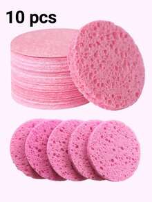 30/20/10 piezas Nuevas esponjas faciales de limpieza redondas y comprimidas, almohadillas limpiadoras desmaquillantes, regalos, viajes, artículos baratos, artículos esenciales para viajes, ligeros y convenientes de transportar sin ocupar espacio. Adecuado para regalos de cumpleaños, estudiantes que regresan y artículos prácticos para salidas de primavera y verano - redondo - Ver 9