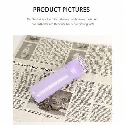 NEFOUME زجاجة صبغ الشعر الاحترافية مع مشط للتطبيق، مقياس قياس دقيق، توزيع متساوٍ عبر أسنان المشط مع فوهة مانعة للتسرب ومقبض مانع للانزلاق، أداة صبغ وعلاج الشعر بجودة صالون للاستخدام المنزلي