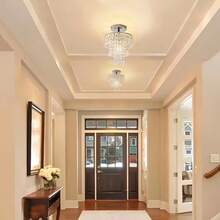 直径7.87英寸 x 高11英寸的豪华水晶吊灯，吸顶式安装，适用于卧室、走廊、客厅、女孩房、餐厅、浴室。（不含灯泡） - 20厘米/7.87英寸 - 查看 5