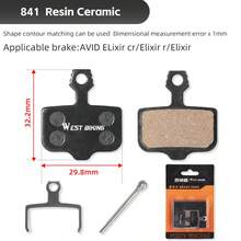 Pastillas de freno semi-metálicas para bicicleta de montaña WEST BIKING, adecuadas para frenos de disco hidráulicos XT Magura, accesorios para bicicleta de carretera - Negro - Ver 16