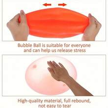 2cps/1pc Random Color Transparent TPR Bubble Ball Inflatable And Water-Fillable Design Beach Ball Ideal For Outdoor Recreation And Backyard Games Soft Rubber Water Ball For Beach Activities And Celebrations - Party Games And Fun Activities, Family Gatherings And Water Sports (For Ages 14 And Up) - Multicolor - View 6