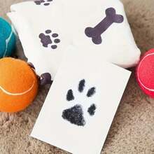One-Piece Pet Paw Print Set, Dog And Cat Non-Contact Paw Print Making Box, Each Box Contains 2 Plastic Sheets, A Precious Keepsake For Pet Owners - Black 1PC+2PCS Paper - View 7