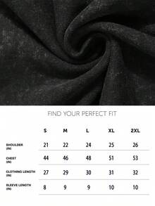 1PC Y2K Vintage Washed T-Shirt | Men's Graphic Tee | YLA Dripping Skull Design Pattern | Gifts For Men Or Boyfriend | 100% Cotton | 230Gsm Thickened Fabric | Unisex - 灰色 - 查看 6