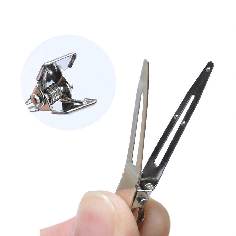 50 Pcs Root Filler Hair Clips Side Bangs Makeup Hair Styling Clips Hair Positioning Duckbill Clips Fringe Hair Clips Straight Clips Silver Small Headpieces