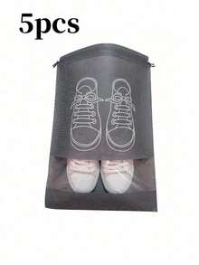 1/5PCS Shoe Storage Bag Wardrobe Organizer Non-Woven Shoe Bag Travel Tote Bag Waterproof Bag Clothing Classification Bag - Grey - View 10