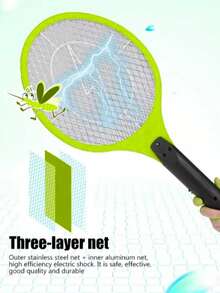 1 Piece Foldable Rechargeable Electric Fly Swatter, Fly Swatter, Racket With Rechargeable Battery, Random Color Delivery - US A Type Plug(110-127V) - View 10