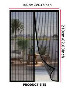 1pc Heavy Duty Magnetic Mesh Screen Door - Self-Sealing Technology, Easy Installation Without Tools, Suitable For Bedroom, Living Room, All Season Use - Multicolor - View 15