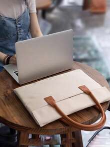 2026 New Arrival High-End Commuter Style Lightweight Handbag, Large Capacity Business Tote Bag For Laptop - Apricot - View 2