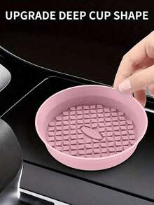 Miếng lót cốc bằng silicon cho ô tô, thảm tròn chống trượt đa năng dùng cho khay đựng cốc ở bảng điều khiển trung tâm xe hơi. - A - Xem 12