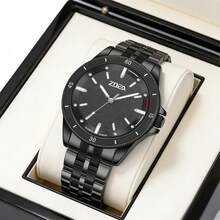 ZOEA Men Quartz Watches - 錶帶:黑色/錶殼:黑色 - 查看 3