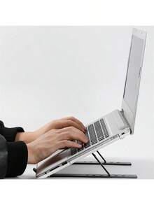 Giá đỡ máy tính xách tay bằng hợp kim sắt có thể điều chỉnh độ cao, đế tản nhiệt gấp gọn và di động, giá đỡ tăng chiều cao và giá để điện thoại. - Xem 3