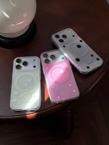 Ốp lưng điện thoại nam châm chấm bi đơn giản dễ thương, tương thích với iPhone 17 Pro Max, 17 Pro, 17, 16 Pro Max, 16 Pro, 16, 15, 14, 13 Pro Max. Ốp lưng thời trang, chống sốc, hỗ trợ sạc không dây. - màu trắng nhạt - Xem 3