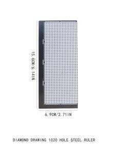不锈钢防粘定位尺，适用于钻石画，提供216/400/520/800/1020孔径可选，适用于大/小方形钻石、大/小花形钻石和圆形钻石，可实现整齐高效的钻石定位，是钻石画爱好者和DIY手工达人的必备工具。 - 套裝 - 查看 9