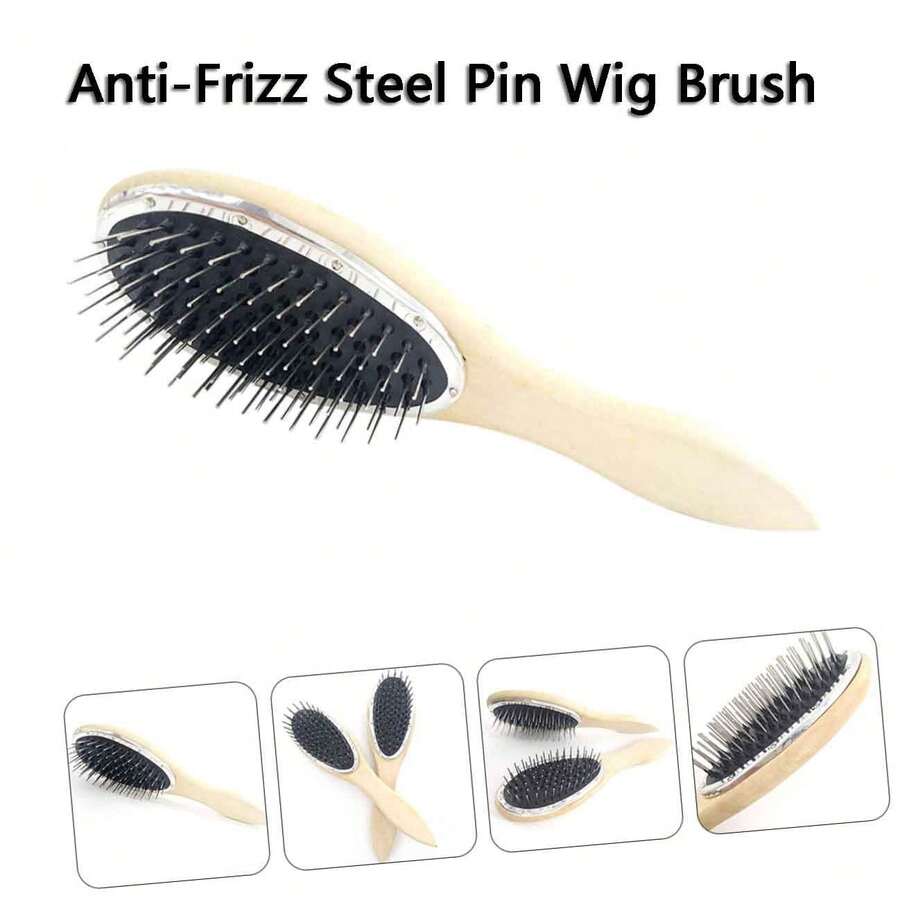 Essential Wig Care Kit: Upgraded Anti-Static Wig Brush – Smooth Detangling Wooden Comb For Synthetic & Human Hair Wigs - Multicolor - View 1