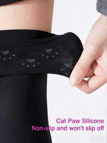 1 Pair Women's Thigh High Compression Stockings - Graduated Compression Socks, Thin And Breathable, Closed Toe Non-Slip, Comfortable And Warm - Multicolor - View 5