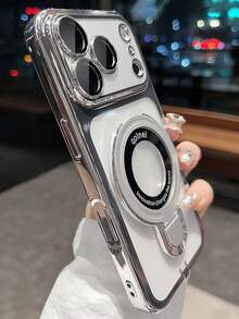 Luxury Dust-Proof Plug Ice Feel Clear Electroplated Protection Case Compatible With IPhone 17 Pro Max 17 16 15 14 13 12 Pro Max Camera Protection Back Cover - Silver - View 2