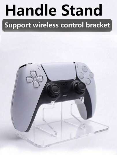 1 pieza Soporte para controlador de juego con capa de soporte, organizador de controlador de juego, compatible con Switch/Switch 2, One, Series, en colores negro y transparente