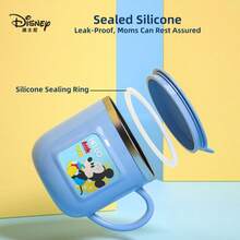 Disney 316 Stainless Steel Milk Cup With Scale, Anti-Drop Children's Breakfast Cup, Baby Milk Cup - Multicolor - View 7