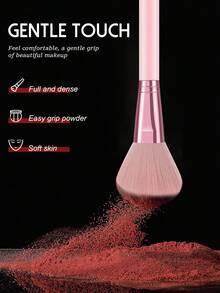 47件套化妆工具套装，包含：30支化妆刷套装+1个化妆刷清洁工具+3个三角粉扑+3个化妆海绵+1个化妆刷清洁工具+3个迷你化妆海绵+3个迷你气垫粉扑+3个圆形粉扑，一应俱全，新手友好 | 方便携带，送礼佳品 | 新手/女性的完美之选 - 彩色 - 查看 4