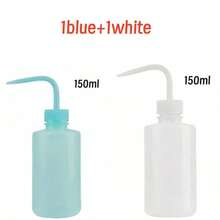 1-2 piezas Botella de plástico exprimible - Herramienta de regadera, Botella de riego para suculentas y flores con pico curvo de plástico, Botella de riego para plantas en maceta con pico puntiagudo, Botella de limpieza de tatuajes, Viaje - Multicolor - Ver 19