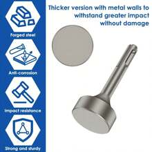 1Pc Electric Hammer Pile Driving Drill Bit,SDS Plus Electric Hammer Drill Bit,Drill Bit Driver,Ground Rod Driver,Electric Hammer Round Handle Sleeve - 1 Pc - View 6