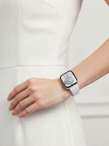 2条装硅胶和不锈钢表带，适用于华为Watch FIT 2/3/4/4 Pro，金属表扣，适合休闲佩戴、商务馈赠、生日、圣诞节、周年纪念日、节日礼物。 - 白色 - 查看 5