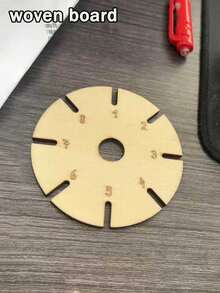 2件套编织圆形木托盘及编织线，木制圆形托盘编织绳工具，珠宝制作DIY手工礼品友谊手链编织材料，轻便编织辅助工具，珠宝制作工具，DIY爱好者 - 多色 - 查看 13