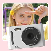Cámara digital CCD retro con zoom 16X y enfoque automático - Capacidad de batería de 700mAh, cámara digital 1080P, antivibración, detección de rostros, ideal para viajes y ocasiones especiales. - Ver 9