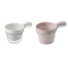 Rổ thoát nước nhà bếp 2 tầng (có tay cầm) - Bát rửa rau củ quả bằng nhựa hai lớp, tiện dụng để rửa các loại quả mọng và cà chua nhỏ, hộp đựng trái cây. - Một kích cỡ phù hợp cho tất cả - Xem 22