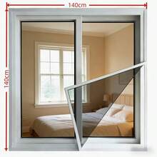 1 tấm lưới cửa sổ tự dính, lưới cửa sổ dán , không cần khoan, dùng trong nhà, lưới dày giúp ngăn muỗi và vẫn cho phép không khí lưu thông. - lưới đen viền trắng - Xem 38