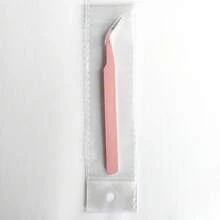 2026 New Hot Curved Eyelash Tweezers For False Eyelash Extension, Golden Feather Clip, Princess Clip, Nail Art Tweezers - Curved Eyelash Curler - Pink [Individually Packaged In an OPP Bag] - View 13