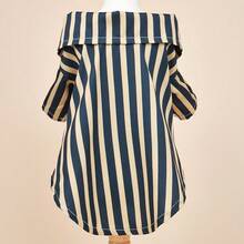 Striped Shirt Cat Dog Shirt Pet Clothes 1 Piece Cat Clothes Dog Clothe - Multicolor - View 2