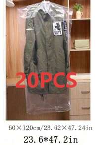 Garment Dust Cover, Transparent Plastic Dry Cleaning Disposable Garment Bag For Coats & Suits - White - View 12