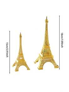 1pc Metal Eiffel Tower Model Ornament, French Travel Souvenir, Multi-Size Office/Travel Commemorative Alloy Birthday Gift - one-size - View 7
