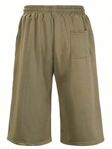 Men's Casual Mid-Length Shorts, Street Style Summer - xanh quân đội - Xem 12