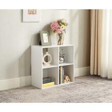 4-Cube Storage Organizer, White Multifunctional Open Shelf Bookcase Closet Cabinet For Home Office Living Room - Default - View 2