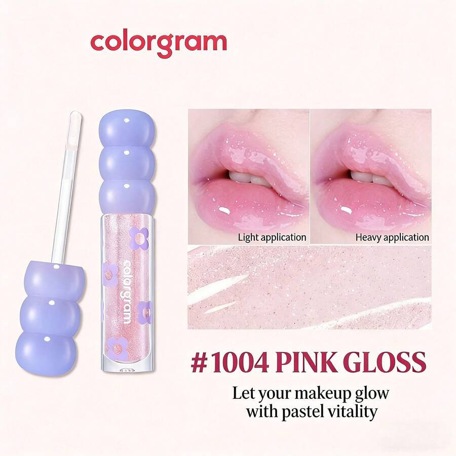 Colorgram 蜜饯山楂光泽唇彩 - 高光泽、保湿唇彩,裸色透明妆效,持久显色。如镜般闪亮,如玻璃般透明,滋润保湿。 - 1004 PINK GLOSS - 查看 1