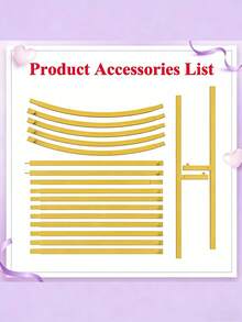 3pcs Metal Wedding Arch Backdrop Stand And Floral Set, Suitable For Wedding Ceremony, Birthday Party, Bridal Shower, Photo Booth, Garden And Floral & Balloon Arch Decor, Baby Shower Decoration - Purple and Gold Arches - View 7