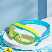 儿童泳镜，男女童游泳装备泳镜，防水防雾大框专业潜水泳镜 - 彩色 - 查看 11