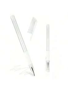 2/4/6/8pcs White Eyebrow Microblading Marker Pen, Skin Marker Pen, Permanent Makeup Tattoo Positioning Tool, Eyebrow Drawing Tool,Halloween Makeup,Tattoo - 彩色 - 查看 9
