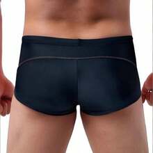 Pantalones cortos de playa con cordón de colores para hombres, pantalones cortos de natación negros cómodos y transpirables para hombres - Negro - Ver 6