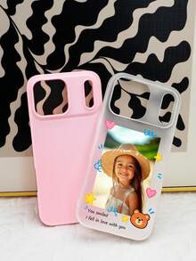 1 Personalized Easter Bunny Pattern Custom Name Anti Fall Pink Phone Case Can Hold Photos Compatible With IPhone 17/17 Pro/17 Pro Max/Air/16/15/14/13/12/11 And Other Models, Suitable As A Holiday Gift For Friends - Pink - View 7