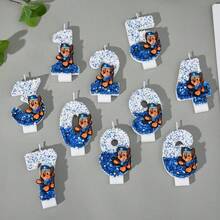 主题派对蜡烛。可爱小狗生日蜡烛、精致主题蜡烛、周年纪念派对蜡烛、主题生日派对蜡烛、0-9数字生日蜡烛 - 彩色 - 查看 1