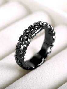 1 chiếc nhẫn hoa thanh lịch dành cho nữ, quà tặng ngày Valentine, đám cưới, lễ đính hôn, kỷ niệm, tiệc tùng, trang sức. - màu đen - Xem 14