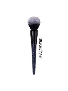 1pc Diamond Handle Powder Brush, Extra Soft Fluffy Face Blush Brush - Royal Blue - View 9